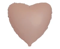 18" FX Foil Balloon - Heart (Matte Vintage Rose), packed