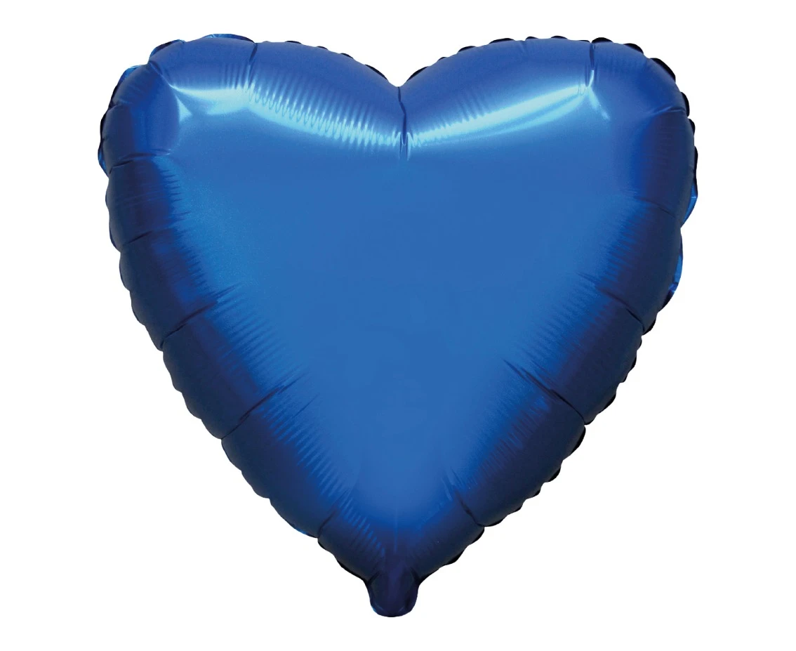 18" FX Foil Balloon - Heart (Satin Black), packed EOL