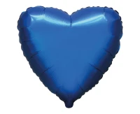 18" FX Foil Balloon - Heart (Satin Black), packed EOL