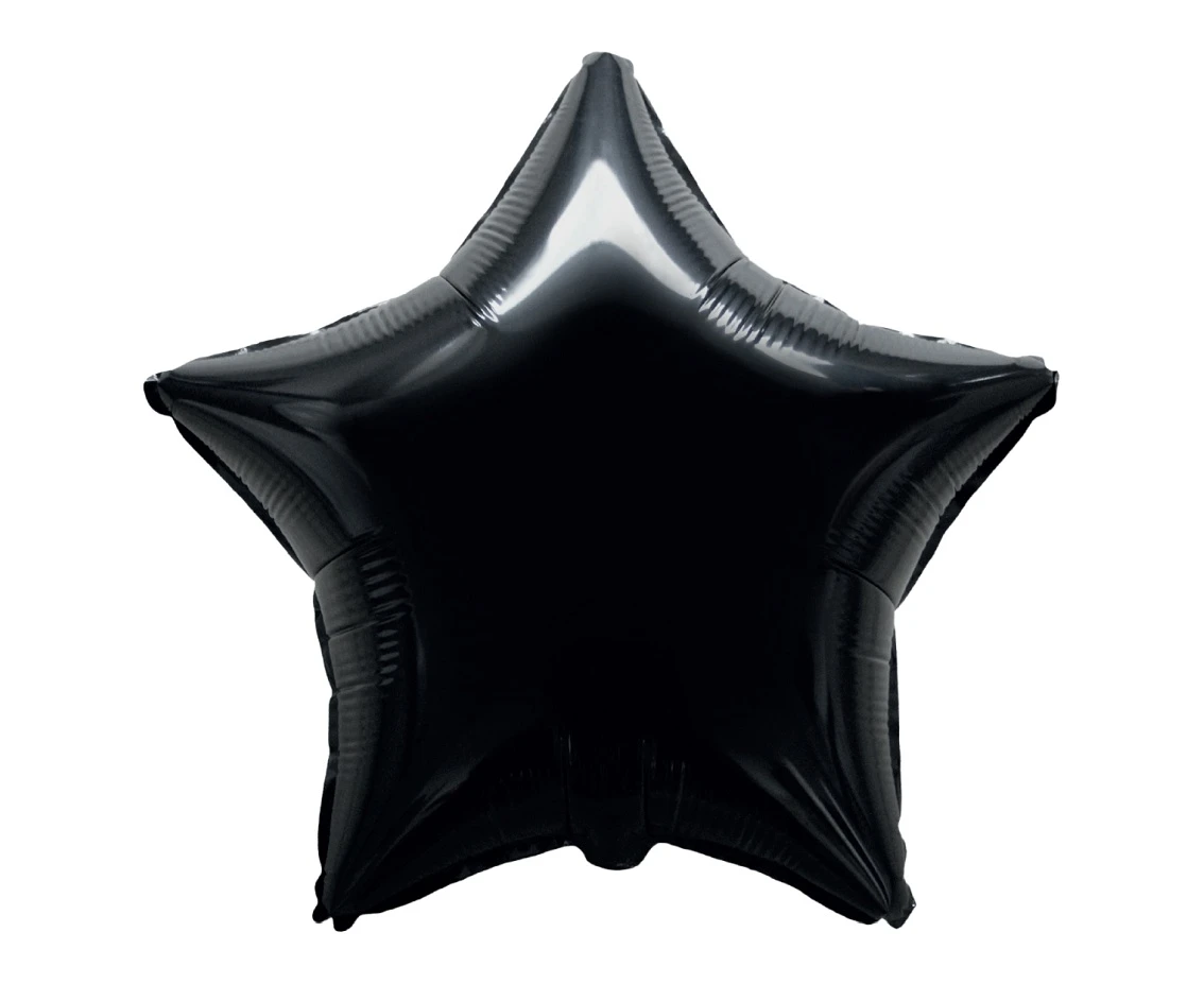 18" FX Foil Balloon - Star (Black), packed