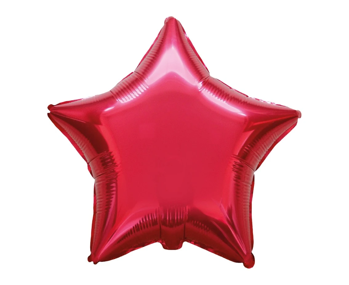 18" FX Foil Balloon - Star (Red), packed