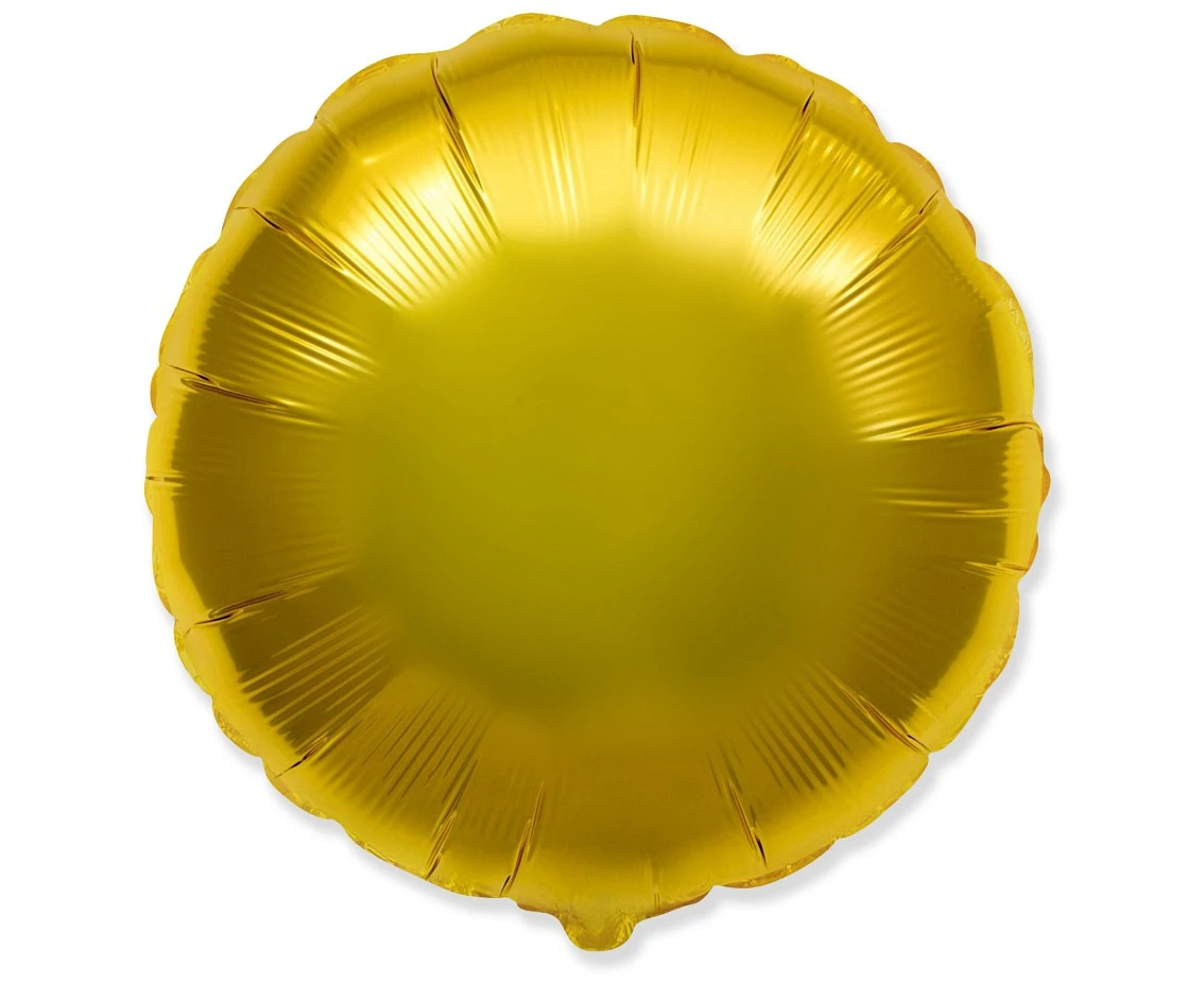 Foil Balloon 18" FX- Round (Gold), packed