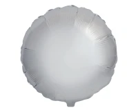 18" FX Foil Balloon - Round (Silver), packed