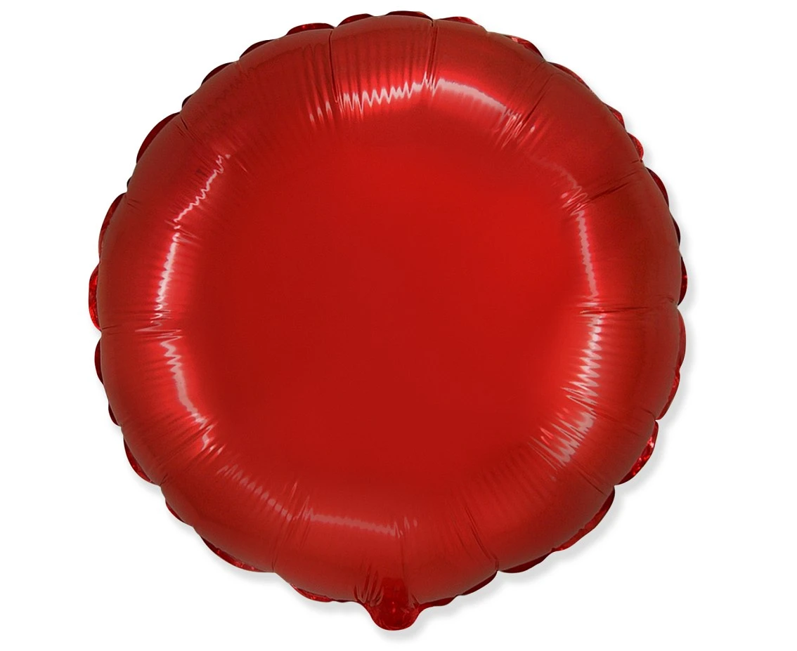18" FX Foil Balloon - Round (Red), packed