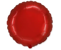 18" FX Foil Balloon - Round (Red), packed