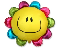 24" FX Foil Balloon - Flower (Rainbow), packed EOL