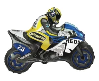 Foil Balloon 24" FX  - Motorbike (blue and yellow), packed