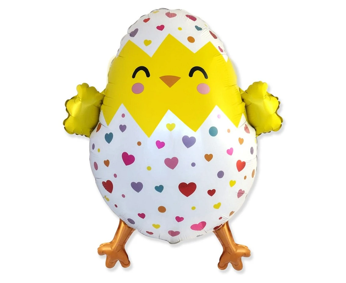 Foil Balloon 24" FX - Happy Chicken, packed
