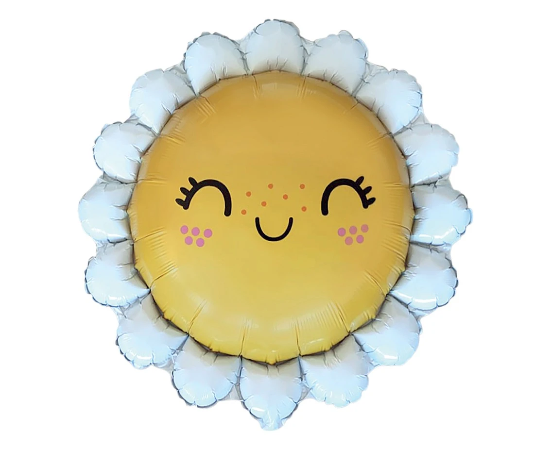 Foil Balloon 24" FX - Smiling Daisy, packed EOL