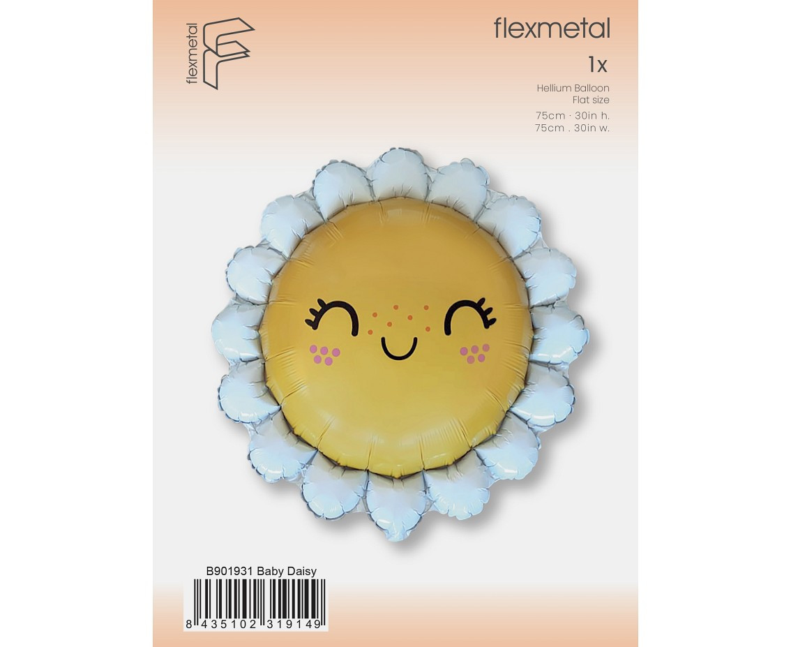 Foil Balloon 24" FX - Smiling Daisy, packed EOL