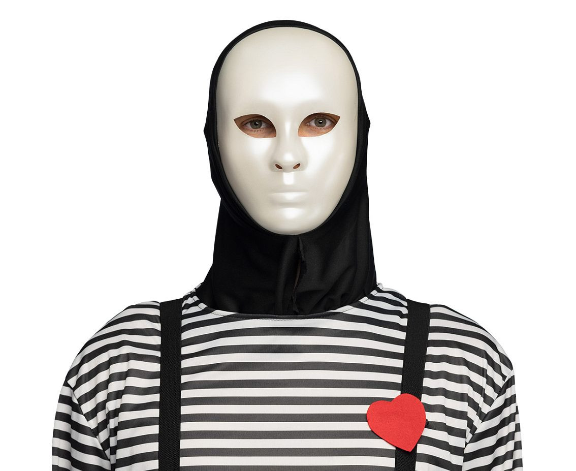 Mask Mime with hood white