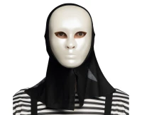 Mask Mime with hood white