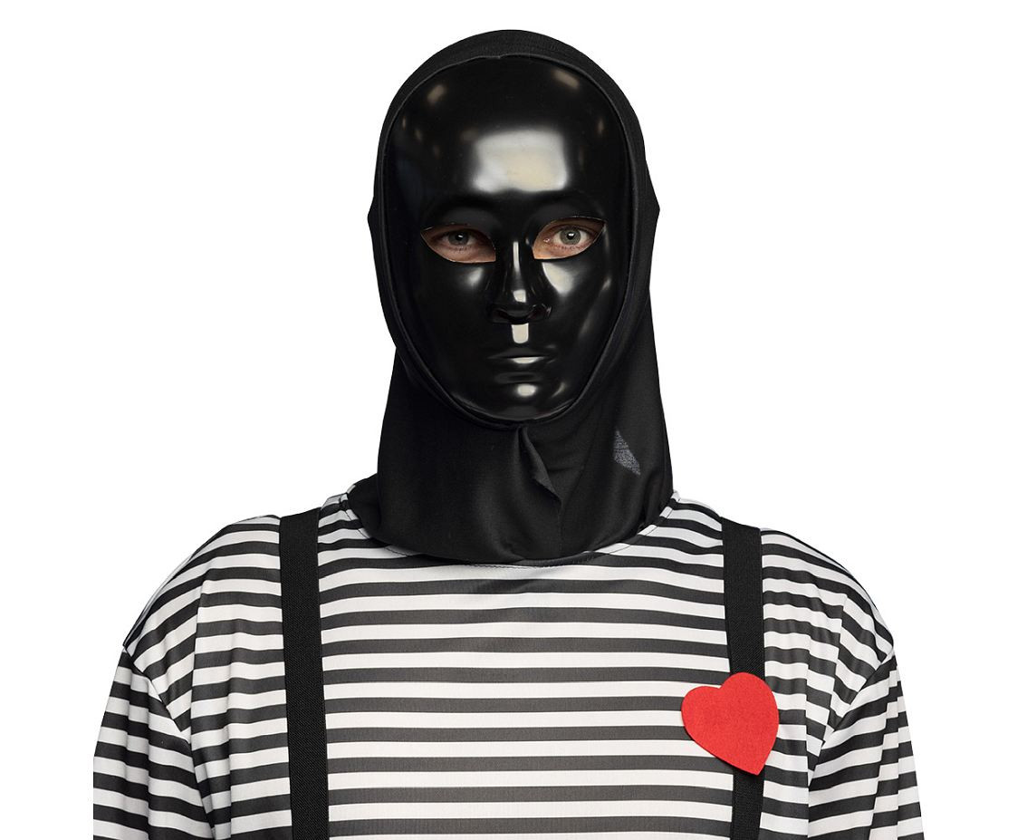 Mask Mime with hood black