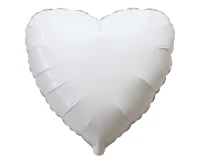 Foil Balloon 18" FX- Heart (White), packed