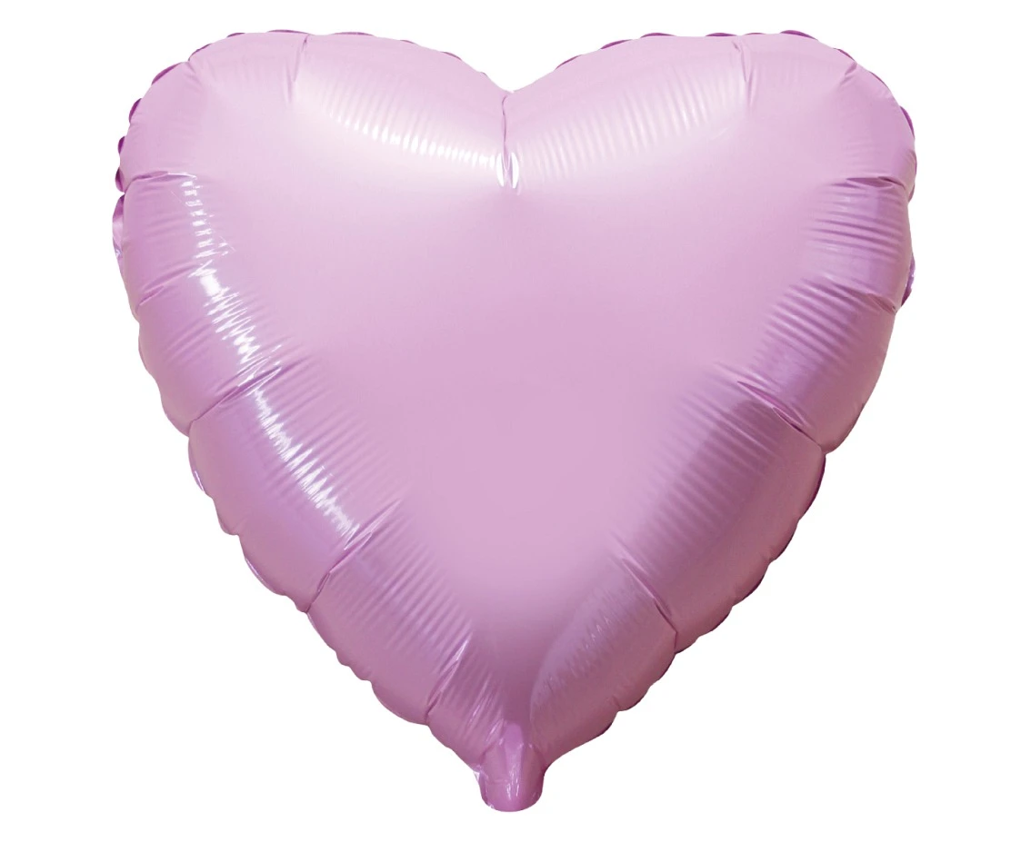18" FX Foil Balloon - Heart (Soft Pink), packed