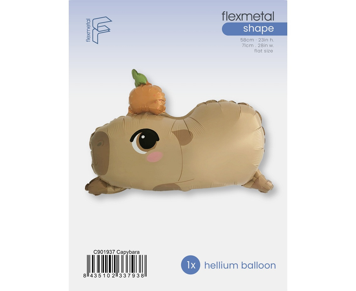 24" FX Foil Balloon - Capibara, packed