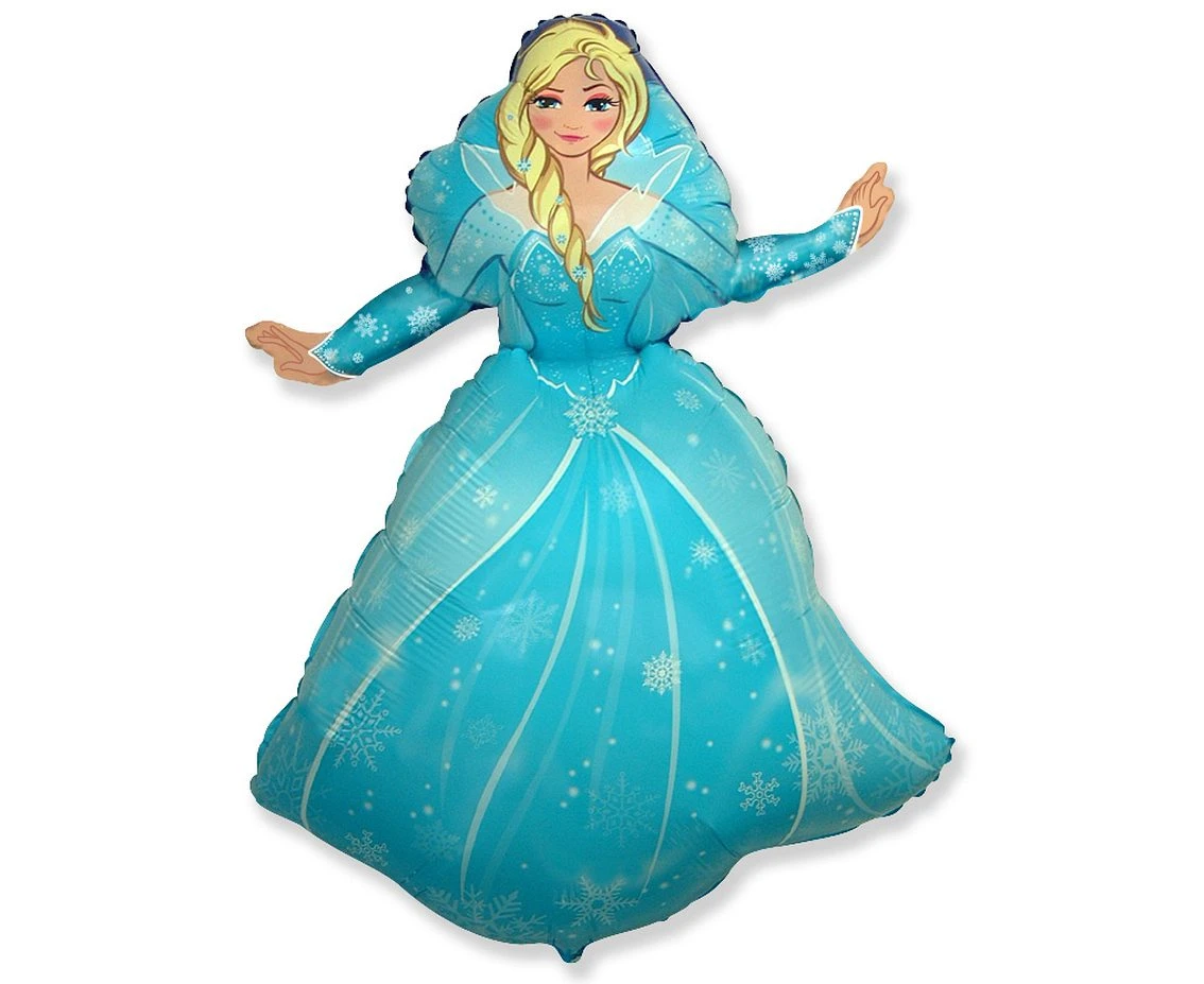 24" FX Foil Balloon - Snow Land - Princess (Blonde), packed