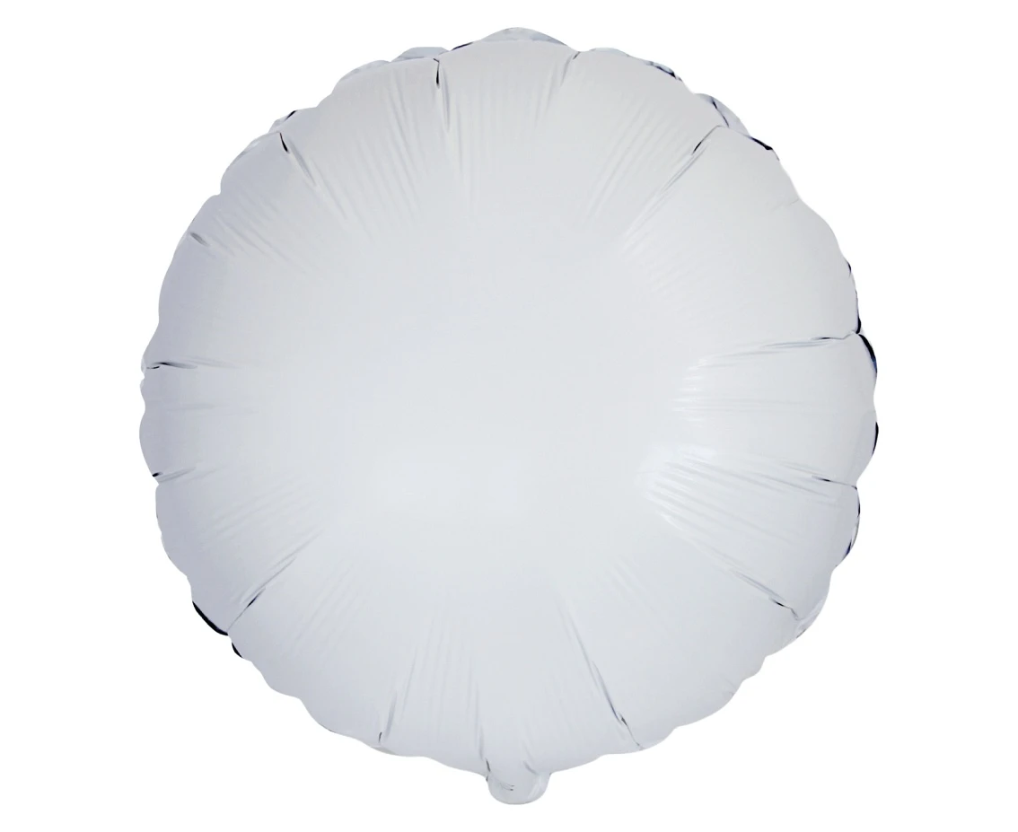 Foil Balloon 18" FX - Round (White), packed