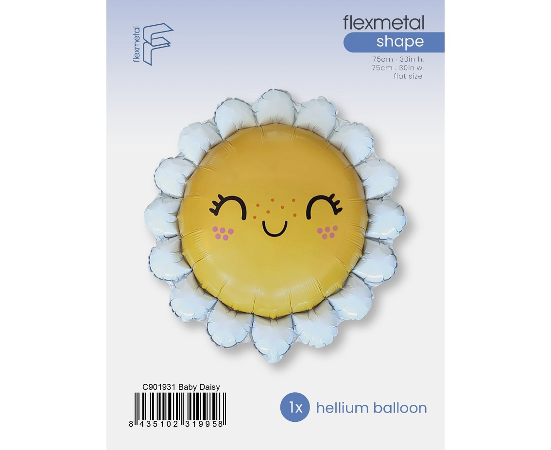 Foil Balloon 24"FX - Smiling Daisy, packed