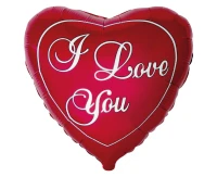 Foil Balloon 18" FX - I Love You - red, packed