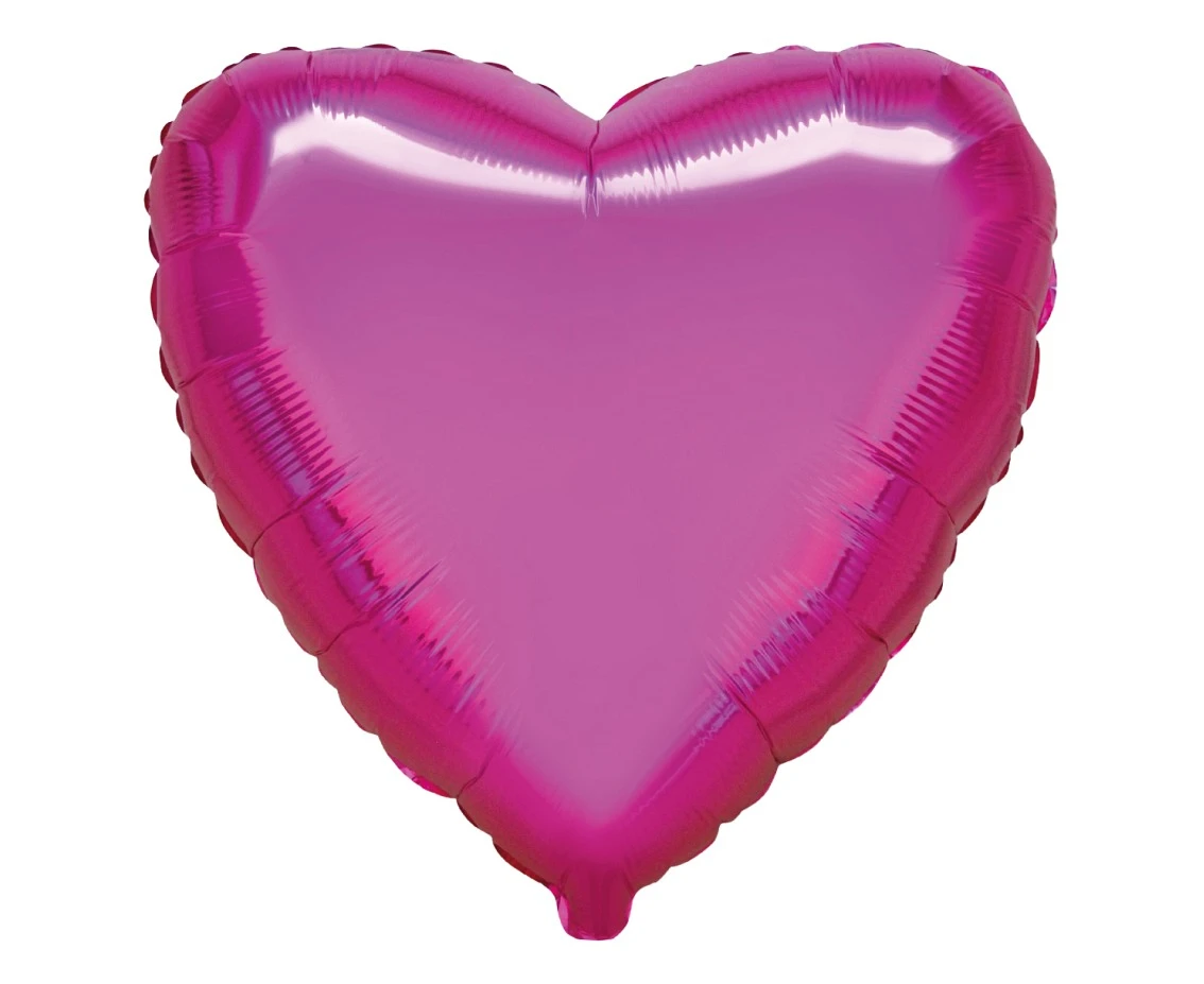 Foil Balloon 18" FX- Heart (dark pink), packed