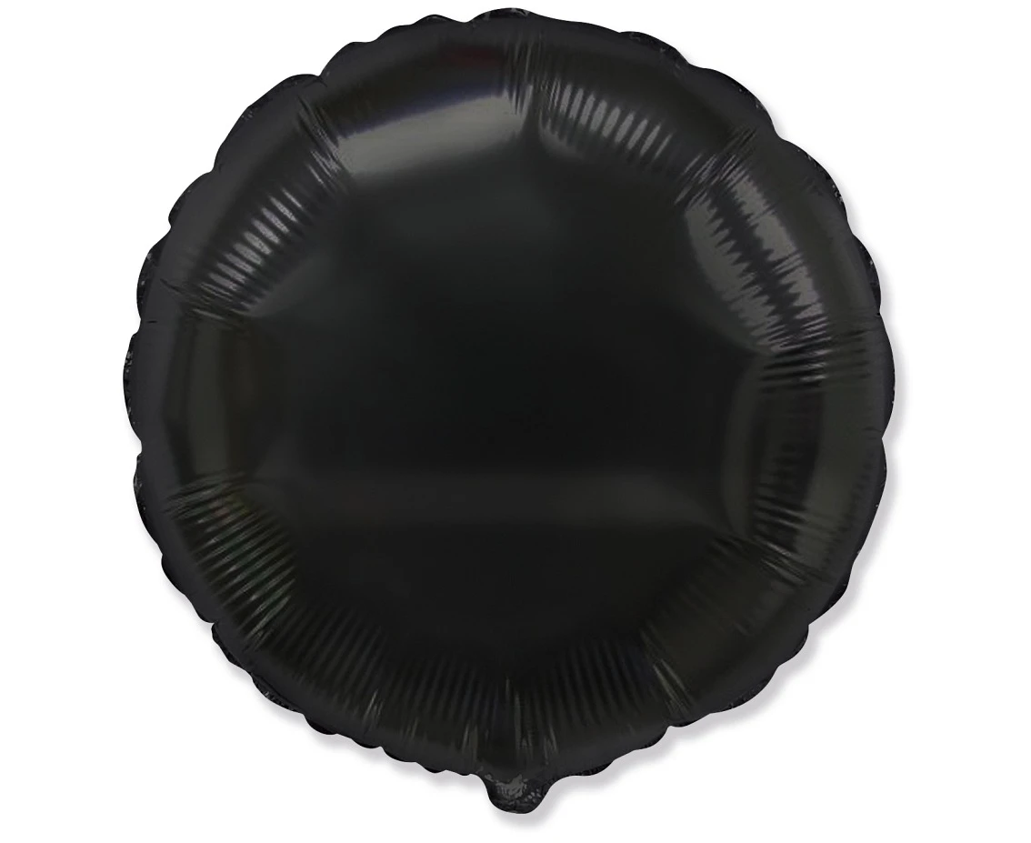 Foil Balloon 18" FX  - Round (black), packed