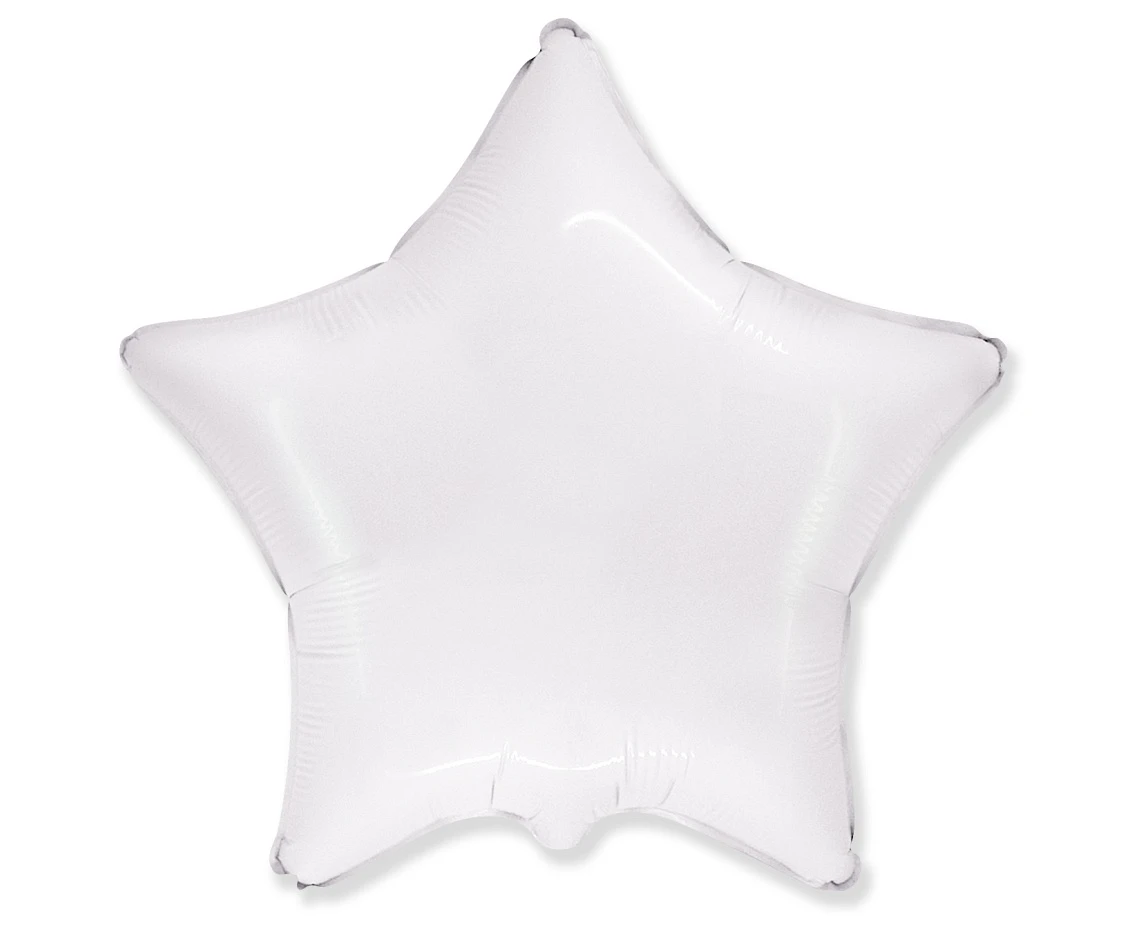 Foil Balloon 18" FX - Star (white), packed