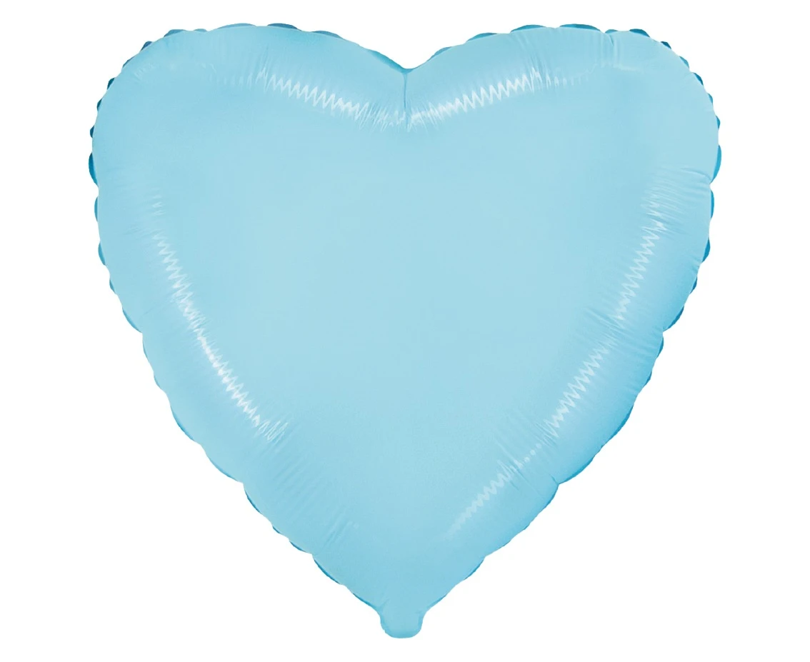 Foil Balloon 18" FX - Heart (delicate blue), packed