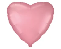 Foil Balloon 18" FX - Heart (satin pastel light pink), packed