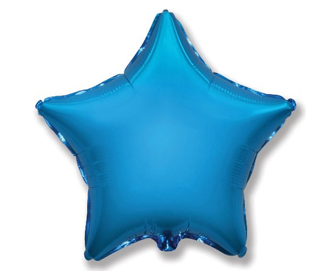 Foil Balloon  18" FX  - Star (Blue), packed