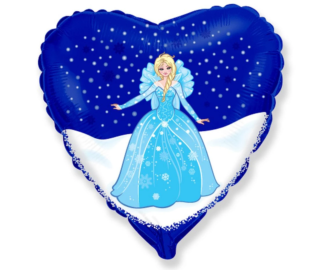 18" FX Foil Balloon - Snow Land - Princess (blonde), packed EOL