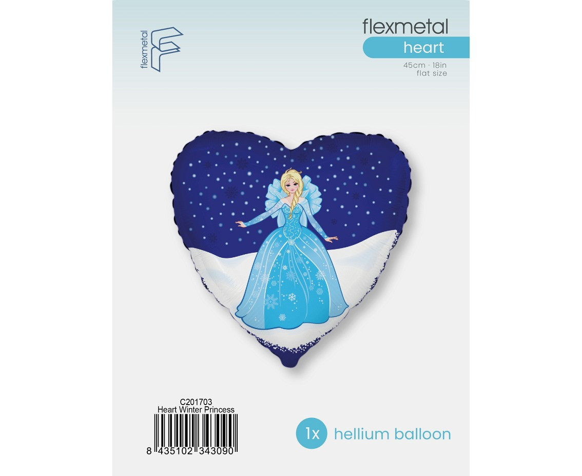 18" FX Foil Balloon - Snow Land - Princess (blonde), packed EOL