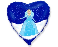 18" FX Foil Balloon - Snow Land - Princess (blonde), packed EOL