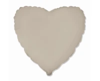 18" FX Foil Balloon - Heart (matte Creamy Late)