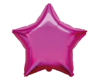 18" FX Foil Balloon - Star (dark pink), packed