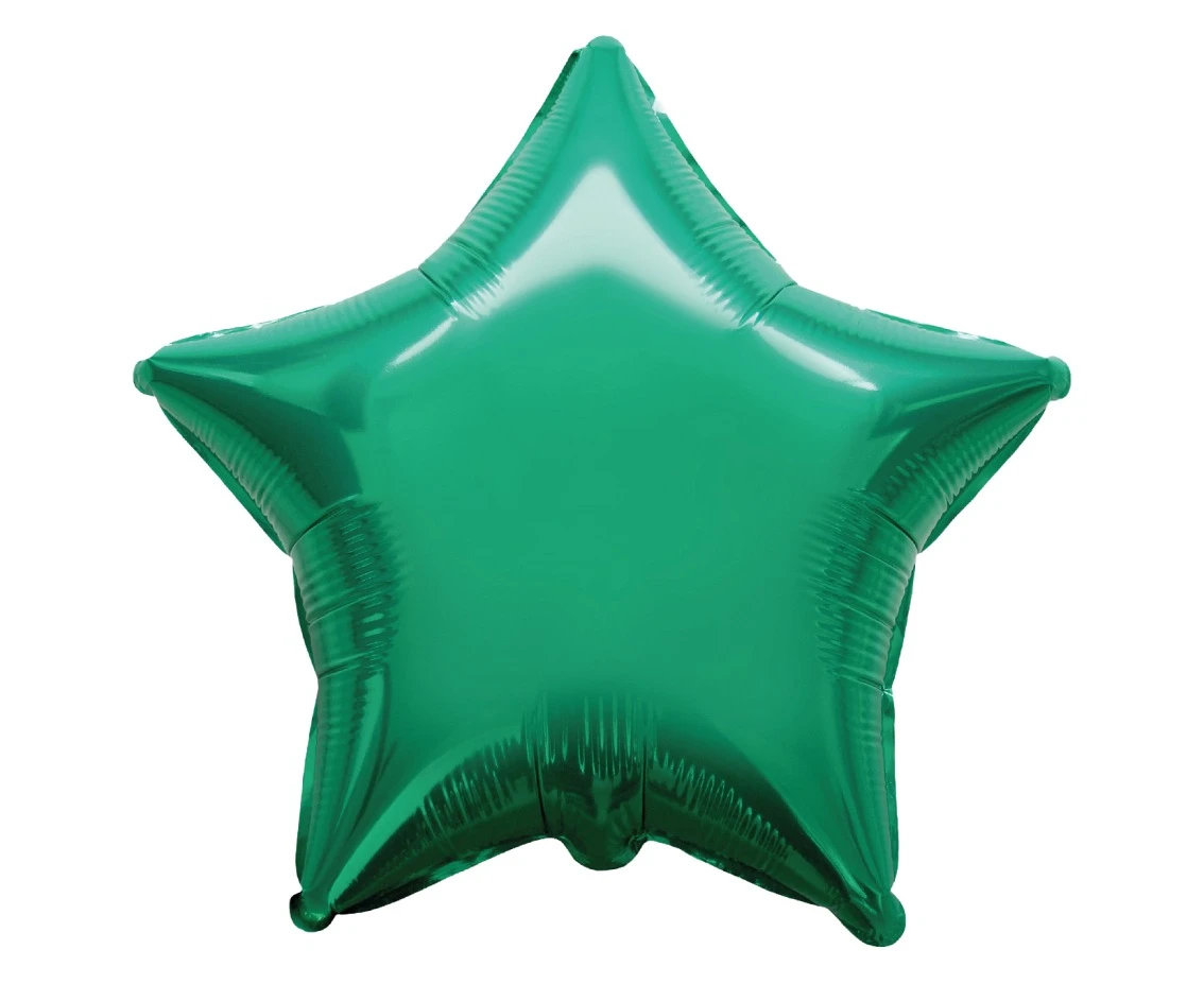 18" FX Foil Balloon - Star (green), packed