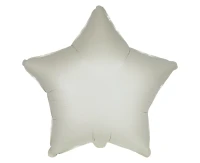 18" FX Foil Balloon - Star (Satin Cream Pastel), packed
