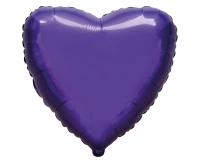 18" FX Foil Balloon - Heart (Purple), packed