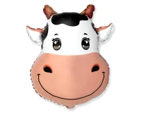 24" FX Foil Balloon - Cow (Head), packed