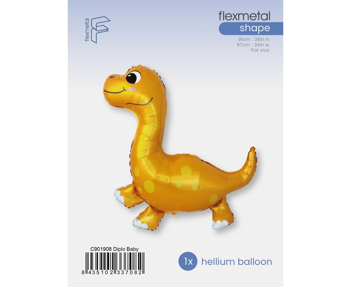 24" FX Foil Balloon - Little Dino - Diplo, packed