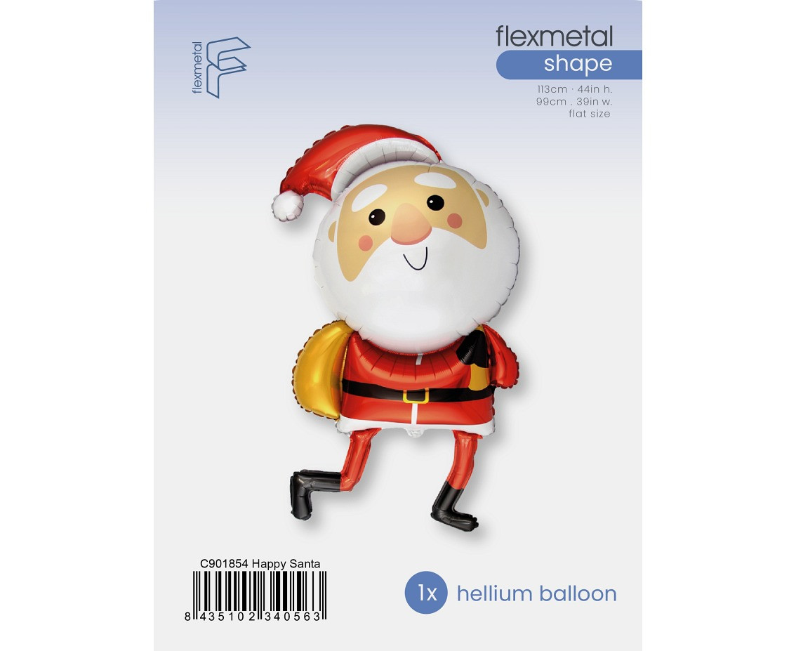 24" FX Foil Balloon - Santa Claus, packed