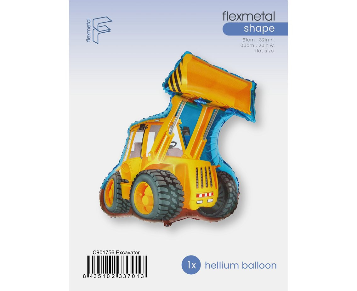 24" FX Foil Balloon - "Excavator", packed