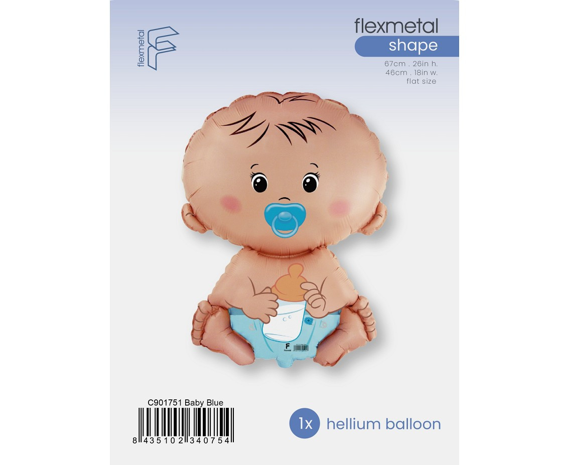 24" FX Foil Balloon - "Baby Boy", packed