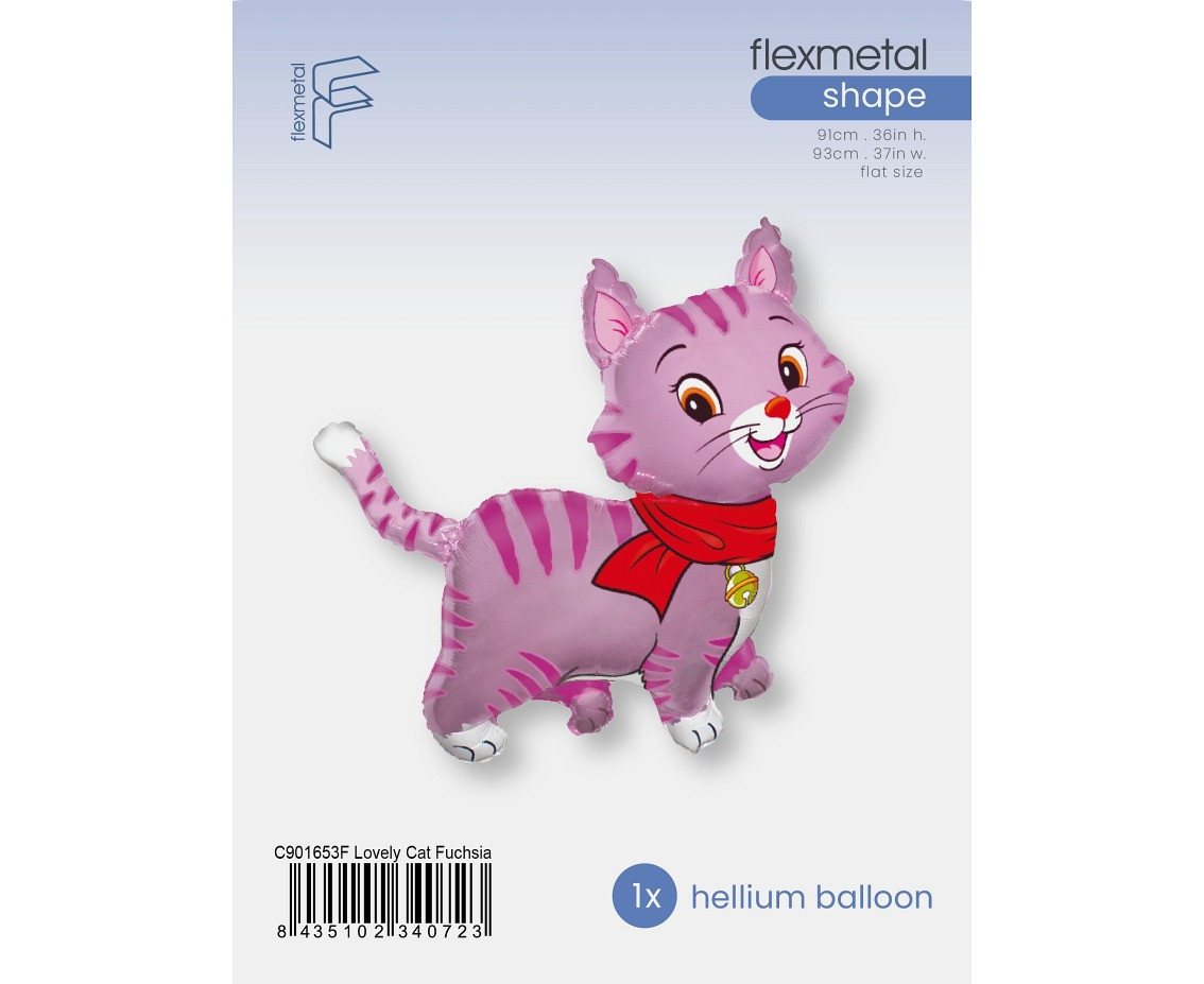 24" FX Foil Balloon - "Beautiful Pink Kitten", packed