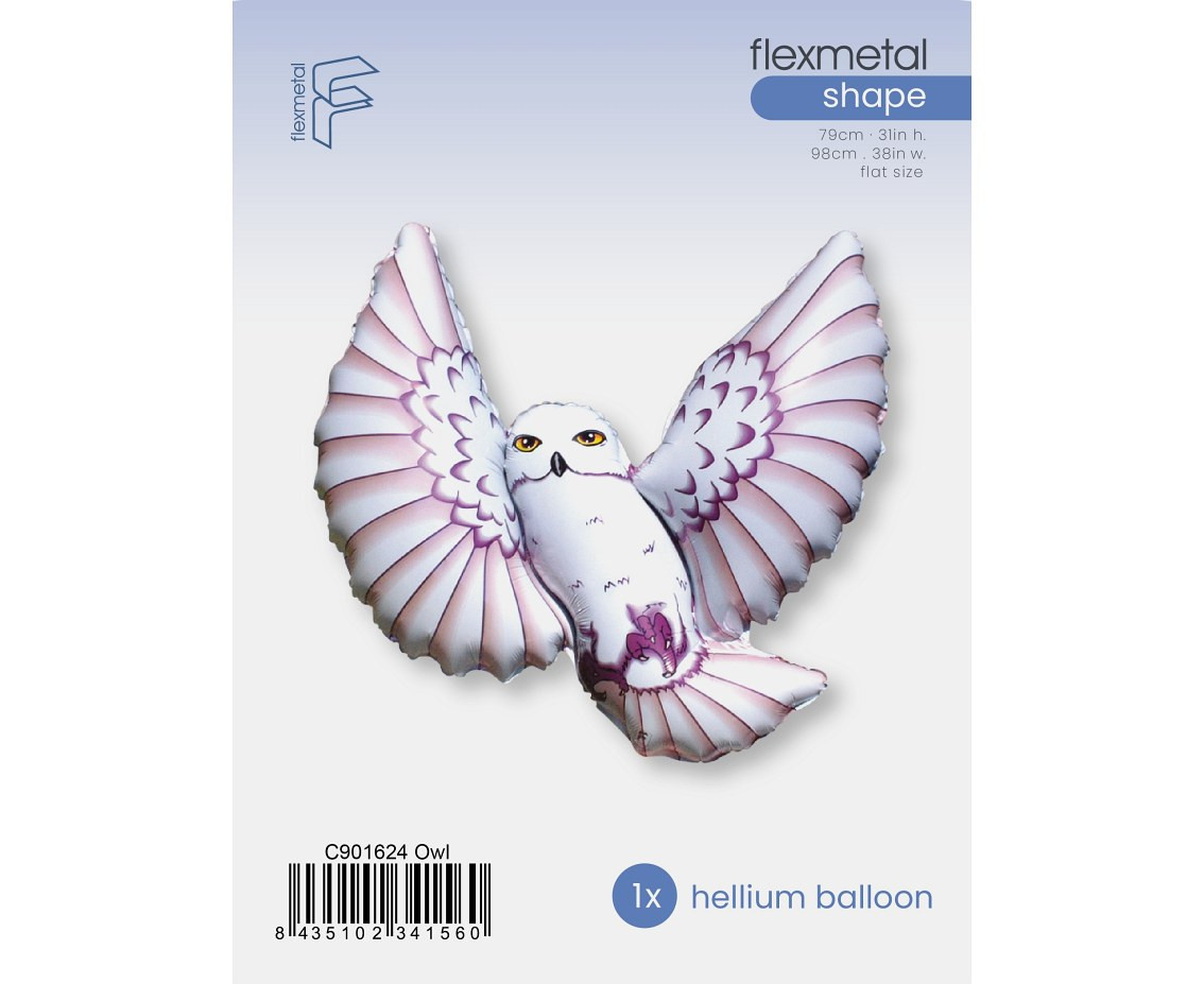 24" FX Foil Balloon - Owl (Brown), packed