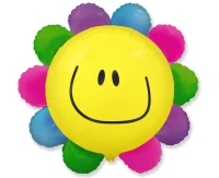24" FX Foil Balloon - Flower (Rainbow), packed