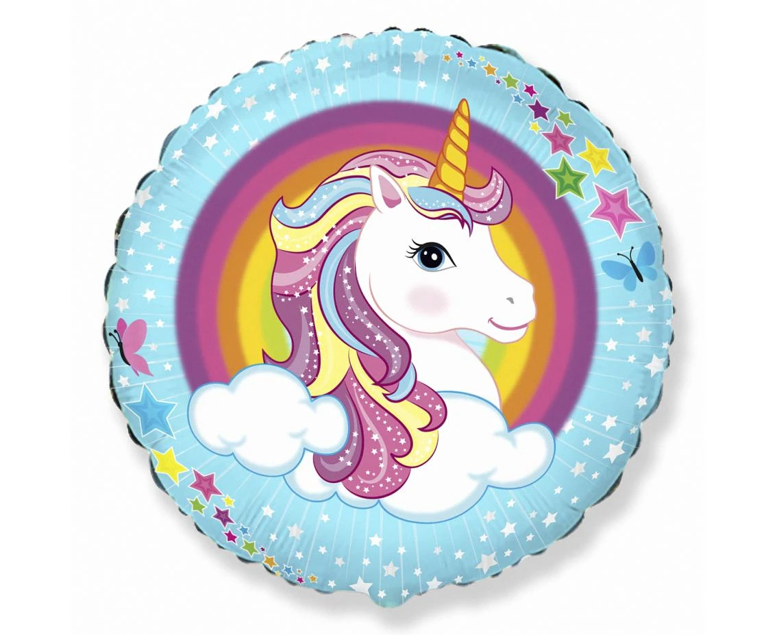 18" FX Foil Balloon - "Unicorn", packed