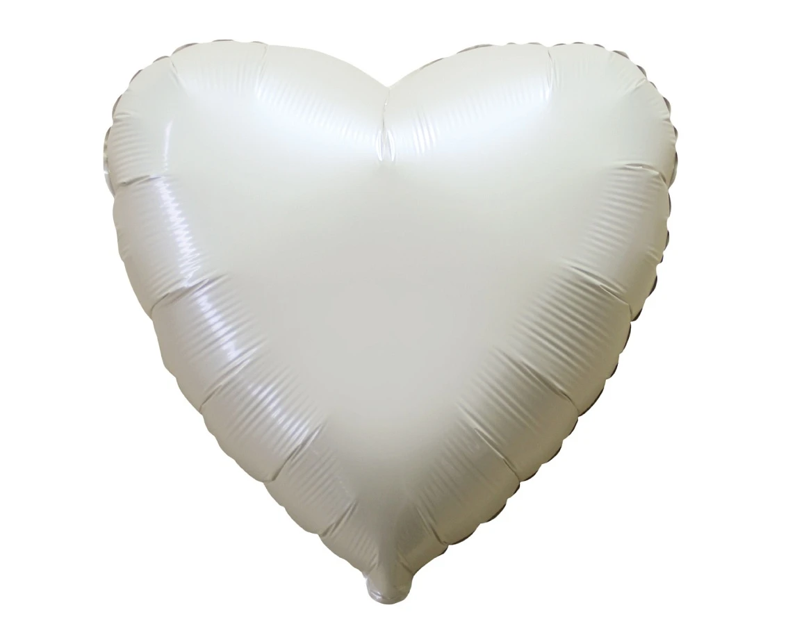 Foil Balloon 18" FX - Heart (Satin Cream), packed