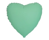 Foil Balloon 18" FX - Heart (Matte Mint), packed