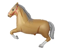 Foil balloon 24" FX  - Galloping horses (brown), packed